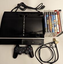 Sony PlayStation 3 80GB Console - Ps3 - CECHK01 - w/8 Games, Controller & Cords!, used for sale  Shipping to South Africa