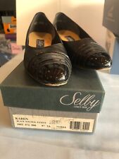 VINTAGE Selby Karen 9.5 2A Black Patent Heels with Original Box for sale  Shipping to South Africa