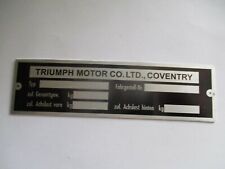Nameplate sign triumph for sale  Shipping to Ireland