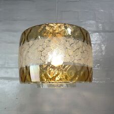 Large Vintage Pale Amber Glass Ceiling Light Shade for sale  Shipping to South Africa