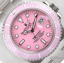 Rolex Submariner 116610 data aço 40mm - moldura cerâmica rosa personalizada e mostrador rosa, usado comprar usado  Enviando para Brazil