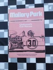 Mallory park programme for sale  WORCESTER