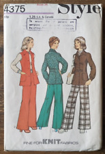 Vintage 1970s Style 4375 Sewing Pattern Retro Trousers and Jacket 14 36" for sale  Shipping to South Africa