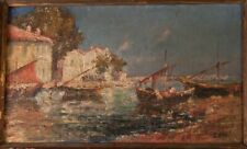 Antique painting sailboats d'occasion  France