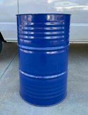 Sealed 55 Gallon Steel Drum Barrel w/ Caps - Blue Metal 55 Gal LOCAL PICKUP ONLY, used for sale  Ramona