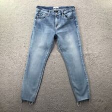 Jeans skinny feminino PISTOLA tamanho 29 cintura média elástico bainha desgastada tornozelo, usado comprar usado  Enviando para Brazil