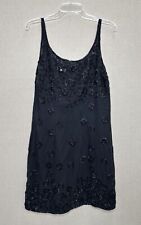 VTG Scala Beaded Whimsical Black Silk Dress Women’s Size XL (0419110) for sale  Shipping to South Africa