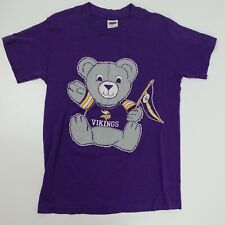 Vintage Minnesota Vikings Fútbol Oso de Peluche Hombres Camiseta TALLA S Simple segunda mano  Embacar hacia Argentina