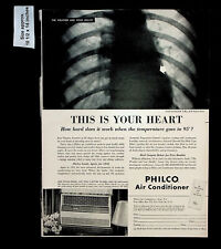 Usado, 1955 Philco ar condicionado raio X coração humano calor casa impressão vintage anúncio 33453 comprar usado  Enviando para Brazil