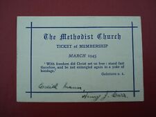 Methodist church ticket for sale  BURY ST. EDMUNDS