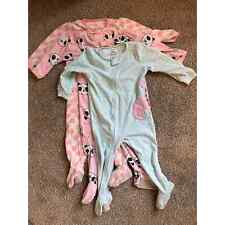 Pijamas de lana de cuerpo completo Carter's Girl 2T paquete de 3 pies segunda mano  Embacar hacia Argentina