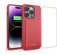 Battery Charging Case for iPhone 14 Pro (6.1 inch) 7200 mAh Ultra-Slim (Red)  for sale  Shipping to South Africa