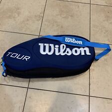 Paquete de 5 bolsas de tenis Wilson Tour con raqueta Wilson azul termoguarda segunda mano  Embacar hacia Argentina