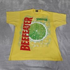 Camisa promocional masculina vintage anos 90 Beefeater verão gin licor GG amarela tem falhas!, usado comprar usado  Enviando para Brazil