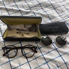 MOSCOT MILTZEN MP 49 22-145 SUNGLASSES TORTOISE BROWN BOSTON FRAME CLEAR LENS. for sale  Shipping to South Africa