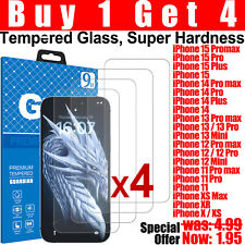 Tempered Glass Screen Protector For iPhone 15 14 13 12 11 Pro Max Mini X XR Plus, used for sale  Shipping to South Africa