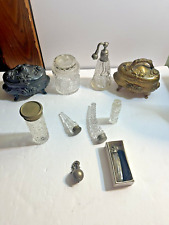 Artículos de tocador antiguos vidrio cortado perfume - botellas de aroma - frascos - cajas - pomander MÁS segunda mano  Embacar hacia Argentina