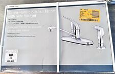 Non-Metallic 1-Handle Standard Kitchen Faucet with Side Sprayer in Chrome for sale  Shipping to South Africa