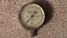 Antique Imperial Brass STEAMPUNK Oxygen Pressure Gauge Beveled Glass Lens, used for sale  Shipping to South Africa