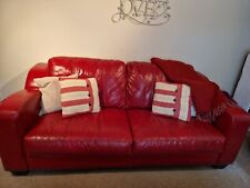 Red leather dfs for sale  LINCOLN