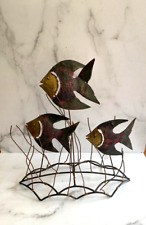 Mid-Century Modern Brutalist Style Metal Angel Fish Sculpture for sale  Shipping to South Africa