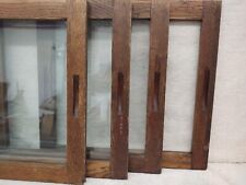 4) Antique Show Case Doors Mission Style With Wheels & Old Wavy Glass Oak for sale  Shipping to South Africa