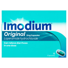 Usado, Cápsulas de loperamida originales Imodium 2 mg - alivio de la diarrea de acción rápida - 6 tapas segunda mano  Embacar hacia Argentina