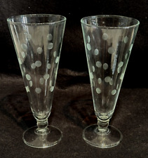 Pair etched glass for sale  Gregory