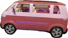 Barbie Mini Van ROSA 2002 Mattel VW Volkswagen Microbus Bus Horn Funciona, usado comprar usado  Enviando para Brazil