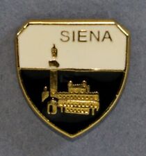 Broche mochila chapéu lapela Siena Itália preto e branco escudo Palazzo Pubblico comprar usado  Enviando para Brazil