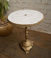 Vtg 60s 70s Kitsch Brass & Faux Marble Formica French Style Wine Lamp Vase Table for sale  Shipping to South Africa