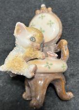 Estatueta de cadeira de escalada vintage texturizada de açúcar gatinho gato porcelana Japão comprar usado  Enviando para Brazil