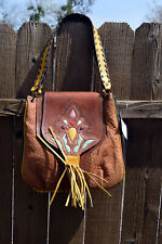Brown Genuine Ostrich Skin Leather Bag for sale  Shipping to South Africa