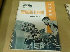 Leblond Running a Regal 13" 15" 17" 19" Lathe Operation & Parts Manual  for sale  Shipping to Canada