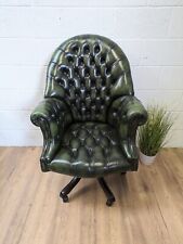 Vintage green leather for sale  HEXHAM
