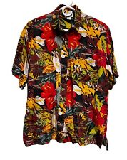 Blusa de seda IOIO Design tamanho médio feminina lavável floral botão para cima CEP-A comprar usado  Enviando para Brazil