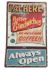 Metal sign coffee for sale  Thousand Oaks