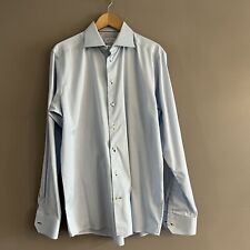 Eton Contemporary Shirt Mens 17 (43) Blue Button Up Dress Office, used for sale  Shipping to South Africa