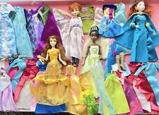 Disney  Princess Belle Tiana Hasbro Merida Frozen Anna Doll Clothes Dress Lot for sale  Shipping to South Africa