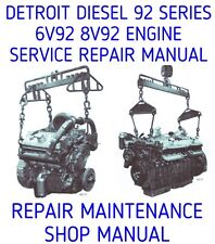 DETROIT DIESEL 92 SERIES 6V-92 8V-92 V92 ENGINE SERVICE REPAIR SHOP MANUAL DVD for sale  Shipping to Canada