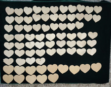 Lote de 76 corações pequenos de madeira de 1 a 1,5 pol. para artesanato recortes inacabados de coração de madeira comprar usado  Enviando para Brazil