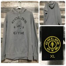 Gold’s Gym Hoodie Sweatshirt Men’s XL Gray Pullover Casual Graphic Print A6, used for sale  Shipping to South Africa