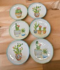 Used, Cynthia Coulter 9” Southwest Style Cactus Cacti Succulent Melamine Plates Set for sale  Shipping to South Africa
