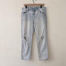 Jeans feminino Old Navy desgastado lavagem leve namorado tamanho 6 comprar usado  Enviando para Brazil
