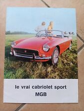 Brochure cabriolet mgb d'occasion  La Roche-sur-Yon
