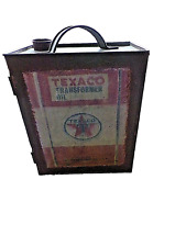 Texaco-Boite de Chapa Vintage-Petit Mueble Almacenamiento Métal-déco Garage segunda mano  Embacar hacia Argentina