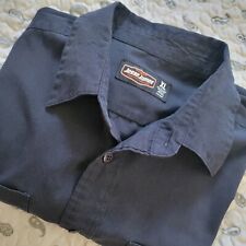 Camisa Jesse James Button industrial ropa de trabajo para hombre XL manga corta azul mecánica, usado segunda mano  Embacar hacia Argentina