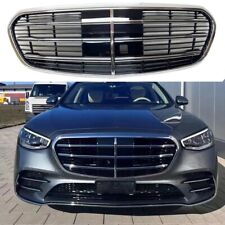 ⭐Chrome Black Front Bumper Grille Facelift Cover For Benz S W223 S450 S500 21-24 for sale  Shipping to South Africa