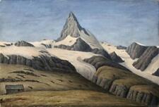 Matterhorn From Riffel Hotel Suíça - Pintura em aquarela - Século XIX comprar usado  Enviando para Brazil
