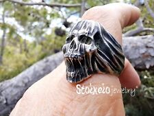 Handmade Skull Ring, Sterling Silver 925 Men's Skull Ring for sale  Shipping to South Africa
